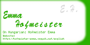 emma hofmeister business card